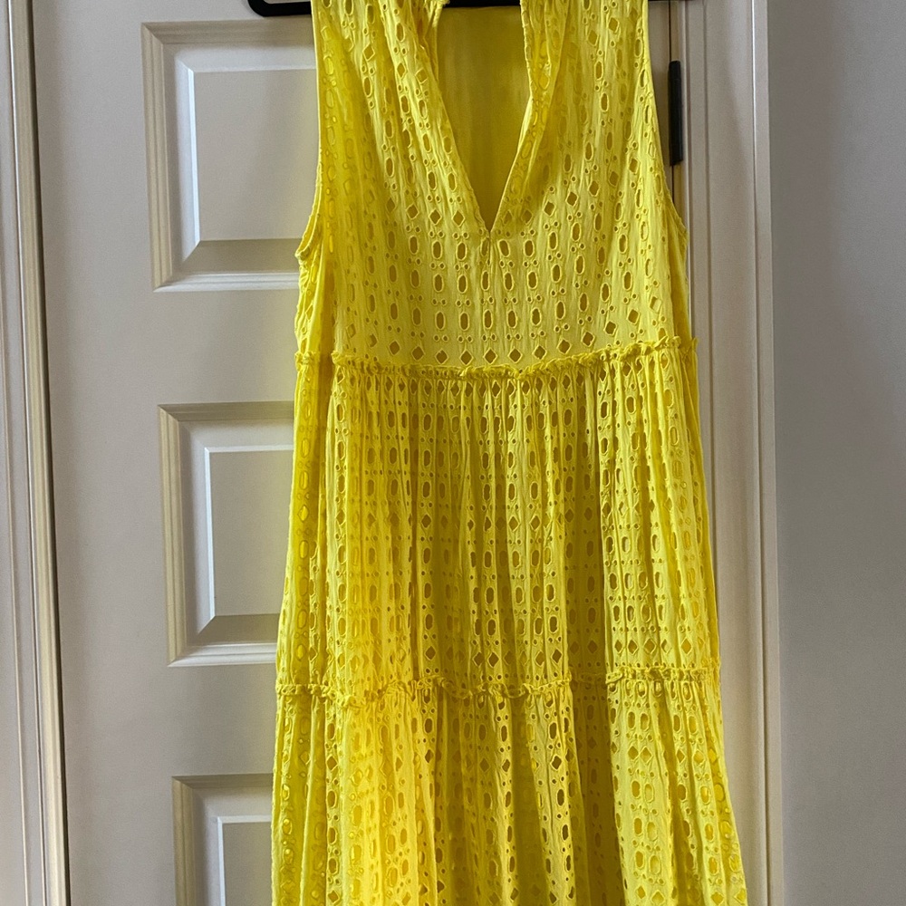 Lilly Pulitzer Yellow Sleeveless V-Neck Sundress